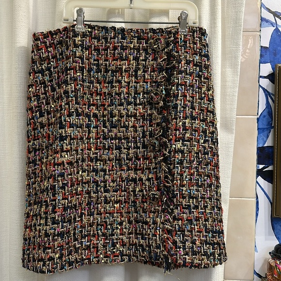 NWT Women’s J.O.A. J.O.A. Tweed Wool-Blend Mini Skirt Size Medium - Picture 1 of 8